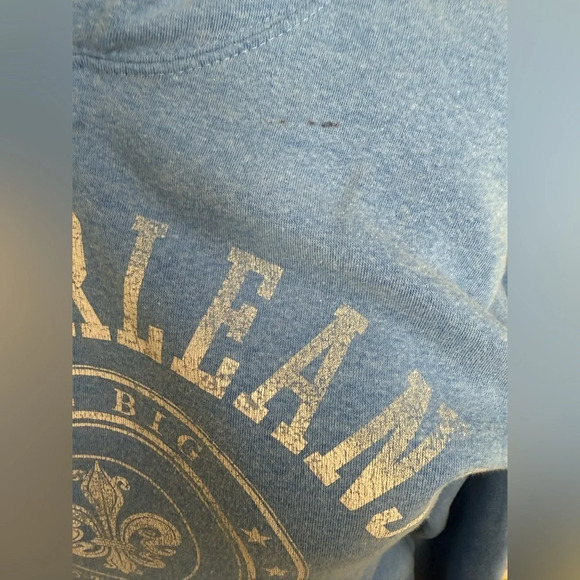 New Orleans Louisiana Sweatshirt Hoodie Denim Blue - Picture 3 of 6